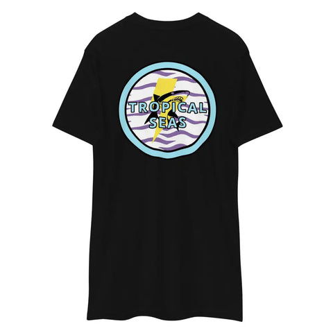 Unisex Heavyweight Cotton T-Shirt with Shark Graphic Icon – Charcoal Heather S-4XL