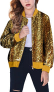 Girls’ Sequin Bomber Jacket - Veloura