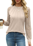 Women’s Lace Long Sleeve Top - Veloura
