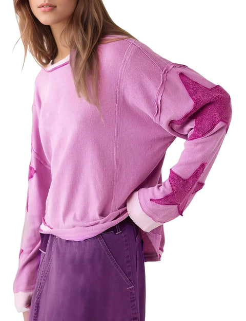 Women’s Oversized Pink Sweatshirt - Veloura