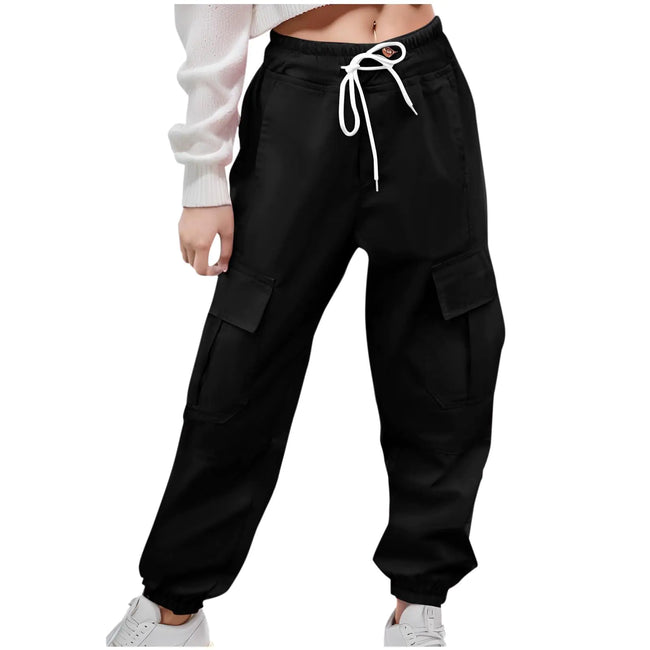 Girls’ Trendy Cargo Joggers - Veloura
