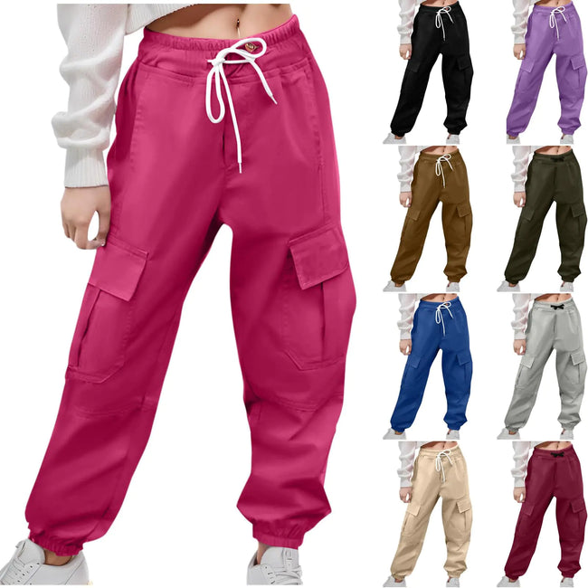 Girls’ Trendy Cargo Joggers - Veloura